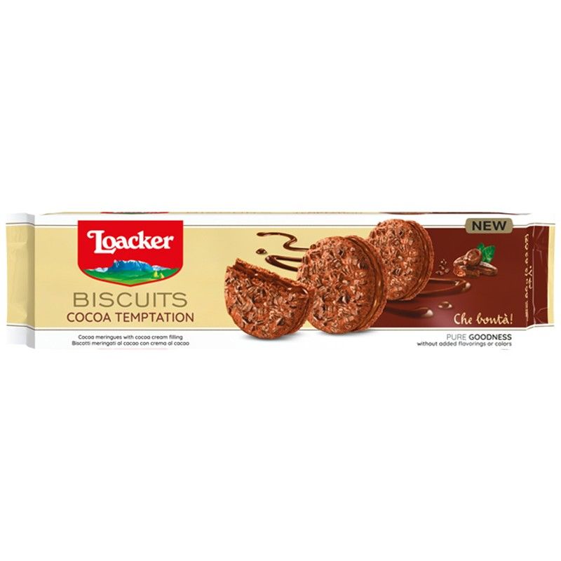 Бисквити Loacker Какаово изкушение 80 г