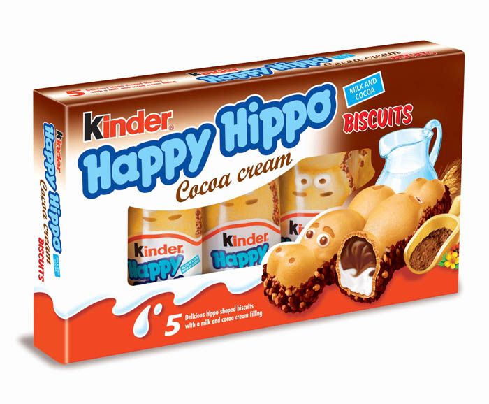 Бисквити Kinder Happy Hippo Какао 103 г