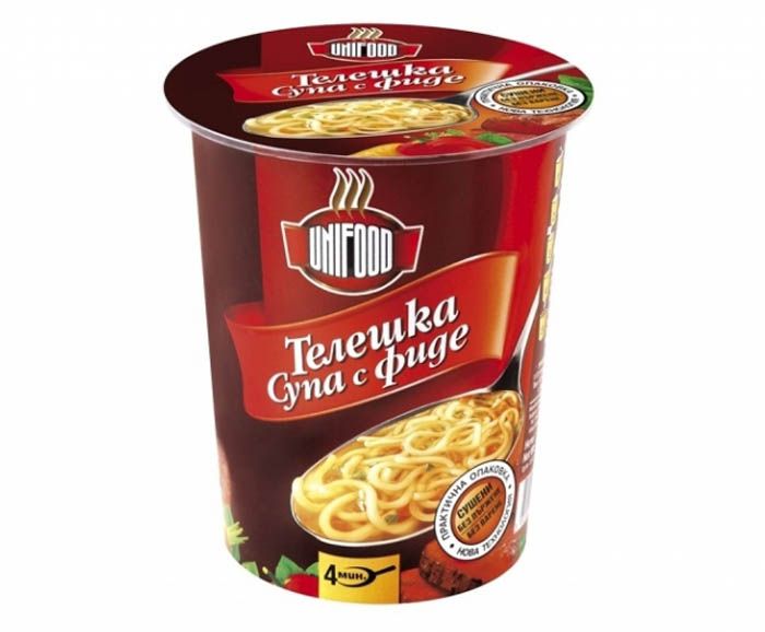 Телешка супа с фиде в чаша UniFood 60 г