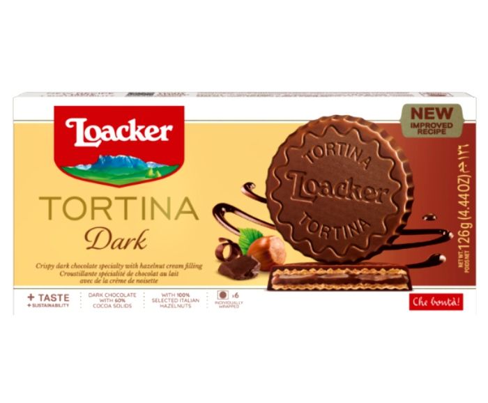 Вафли Loacker Tortina Dark 126 г