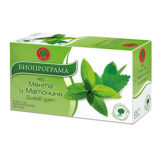 Чай Биопрограма Мента и Маточина 20 бр х 1.5 г