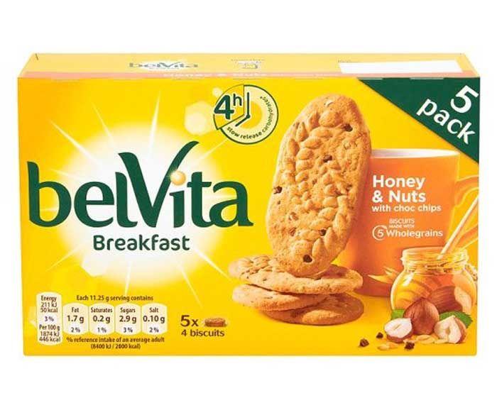 Бисквити с Мед и Ядки BelVita 225 г
