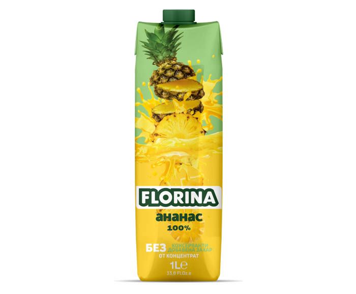 Сок Ананас Florina 100% 1 л
