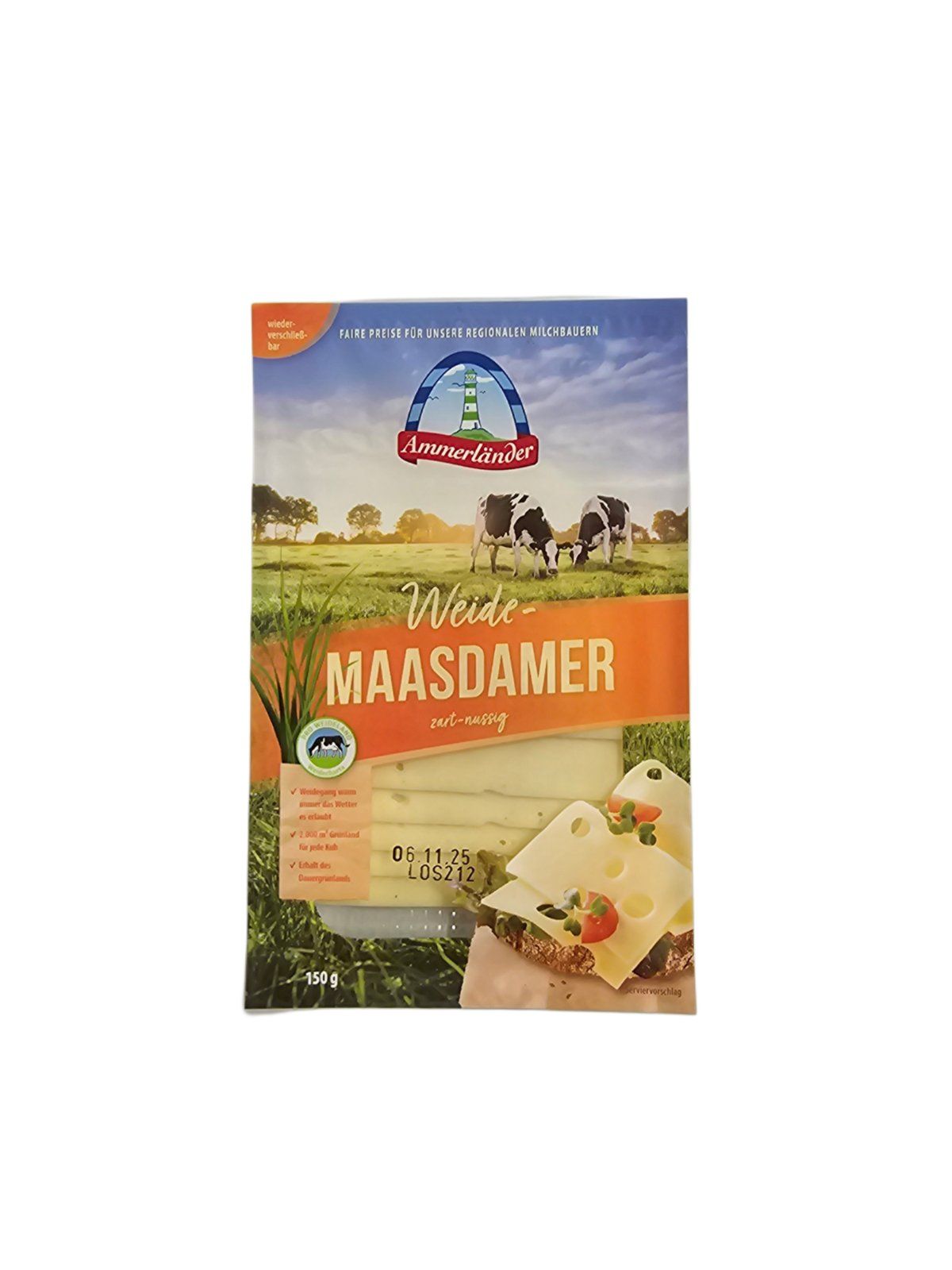 Маасдамер Ammerlander слайс 150 г