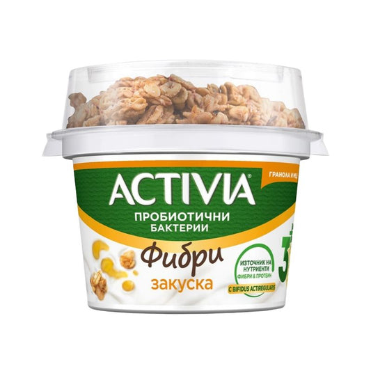 Активиа Закуска Гранола и Мед с Фибри 165 г