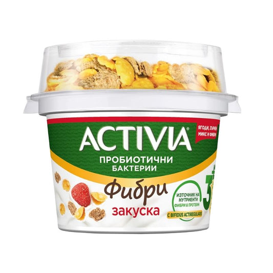 Активиа Закуска Ягоди, Зърнен Микс и Фибри 163 г