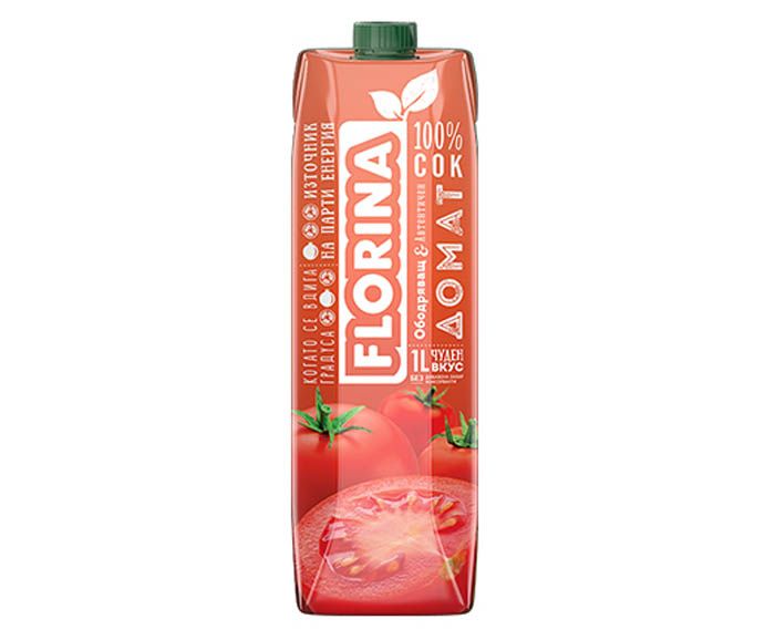 Сок Домат 100% Florina 1 л