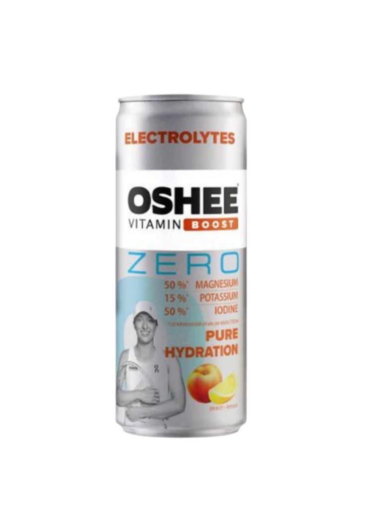 Газирана Напитка Oshee Pure Hydration с Електролити Вкус Праскова и Лимон Без Добавена Захар 250 мл